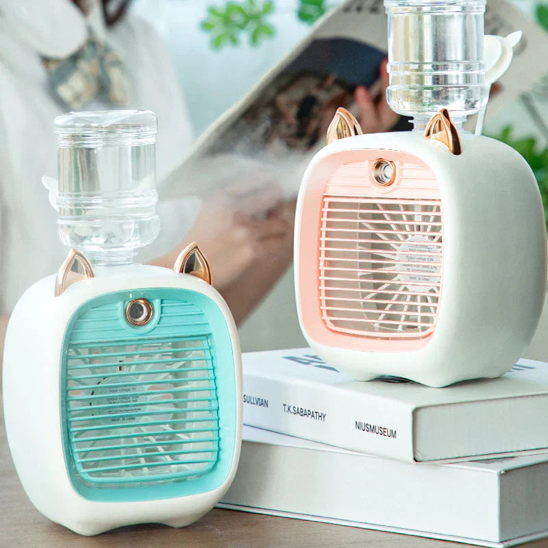 Ventilateur Manuel avec Vaporisateur D' Eau pour le Rafraîchissement