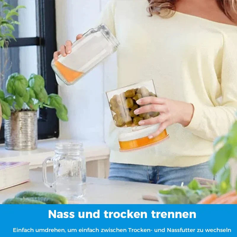 Récipient Pratique en Verre à Conserves avec Tamis