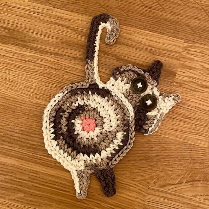 Dessous-de-plat Artisanal en Forme de Chat