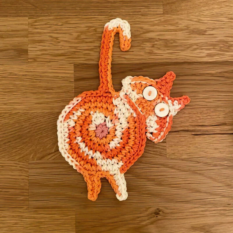 Dessous-de-plat Artisanal en Forme de Chat