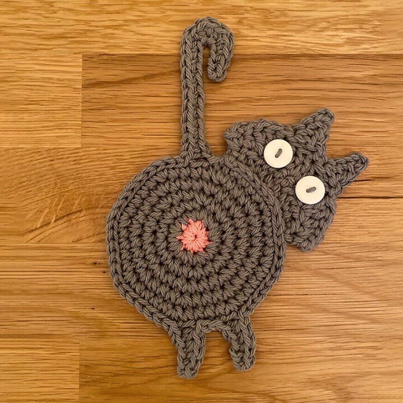 Dessous-de-plat Artisanal en Forme de Chat