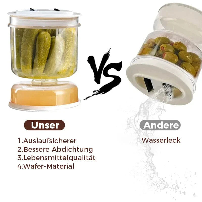Récipient Pratique en Verre à Conserves avec Tamis