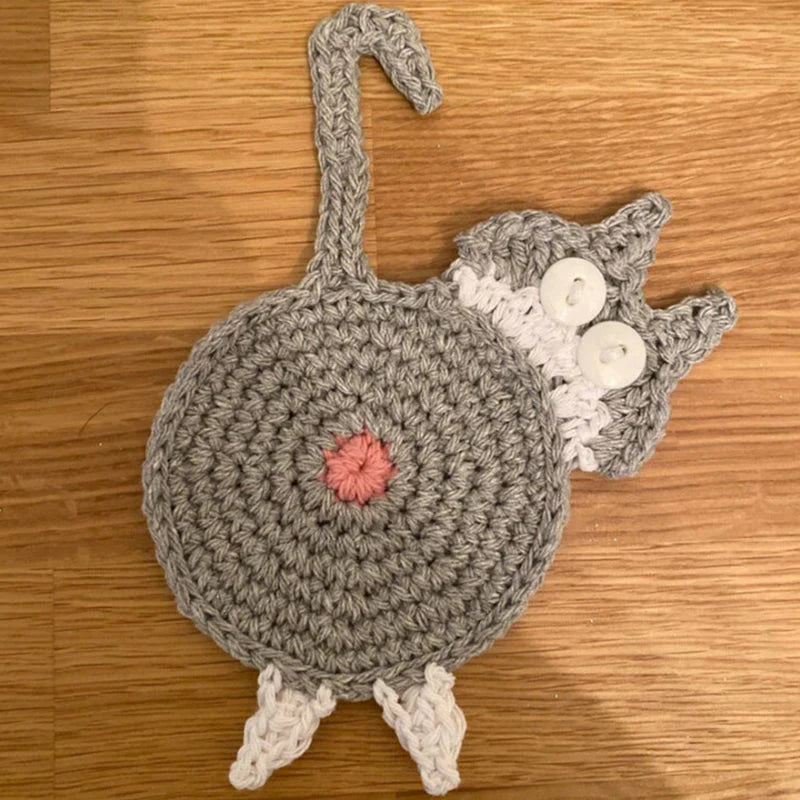 Dessous-de-plat Artisanal en Forme de Chat