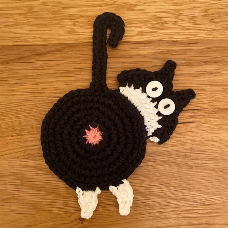 Dessous-de-plat Artisanal en Forme de Chat