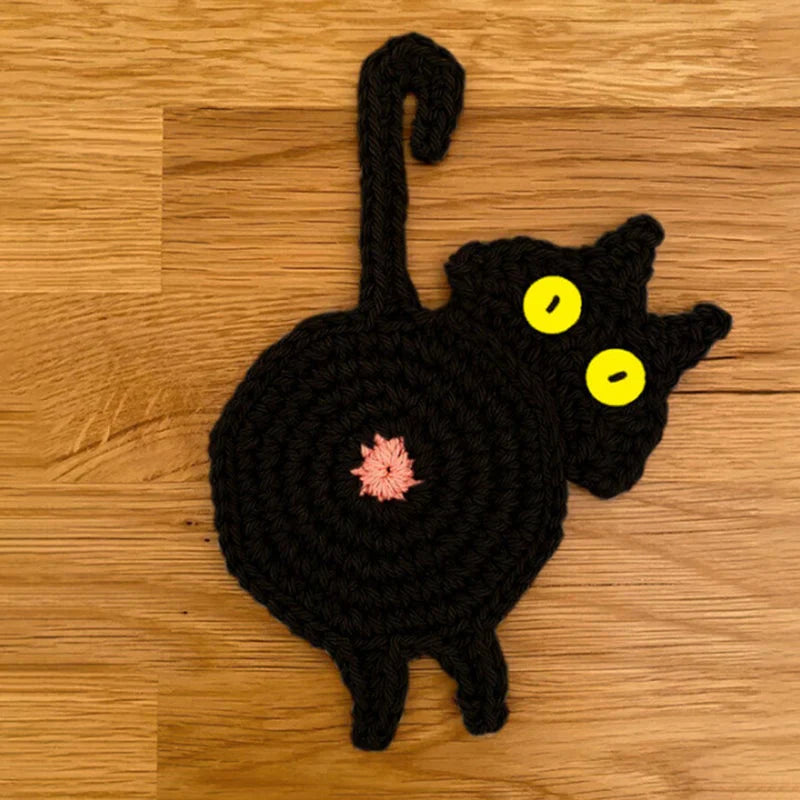 Dessous-de-plat Artisanal en Forme de Chat