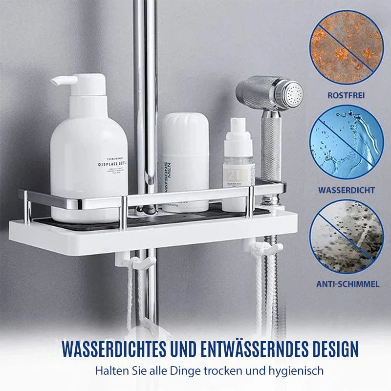 Étagère de Douche Ajustable pour Montage sur Barre