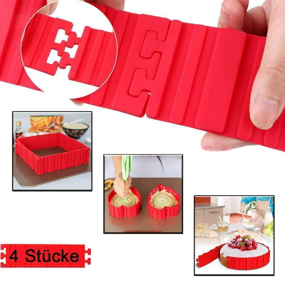 Set de Moules à Pâtisserie en Silicone de 4 Pièces pour des Gâteaux Créatifs