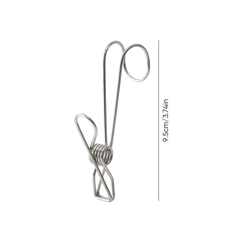 Clips à Crochets en Acier Inoxydable pour de Multiples Applications (10 Pcs)