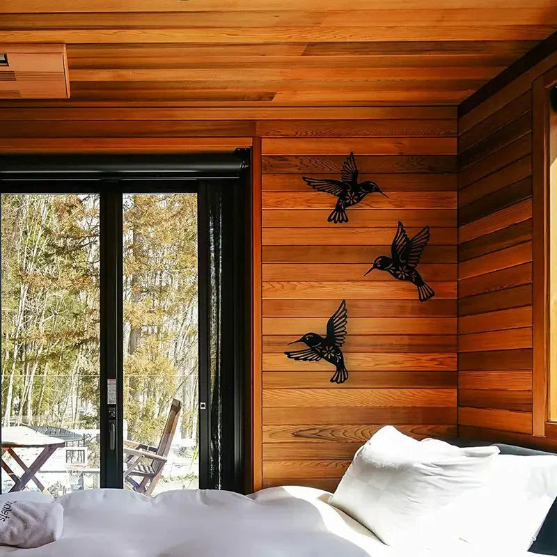 Décoration Murale avec des Motifs D' Oiseaux Stylés