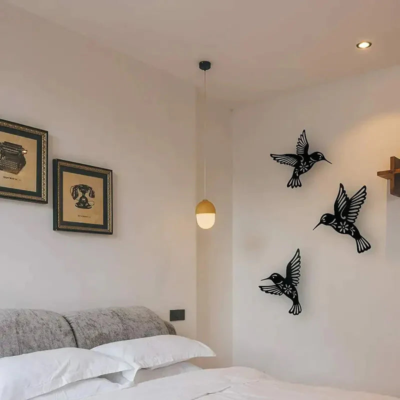 Décoration Murale avec des Motifs D' Oiseaux Stylés