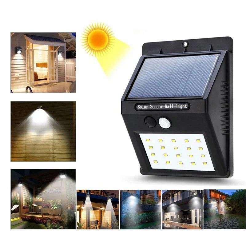 Lampe Murale Solaire Led avec Capteur de Mouvement