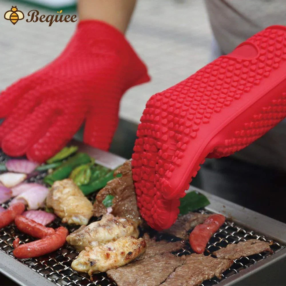 Gants de Cuisson et de Barbecue Antidérapants et Résistants à la Chaleur
