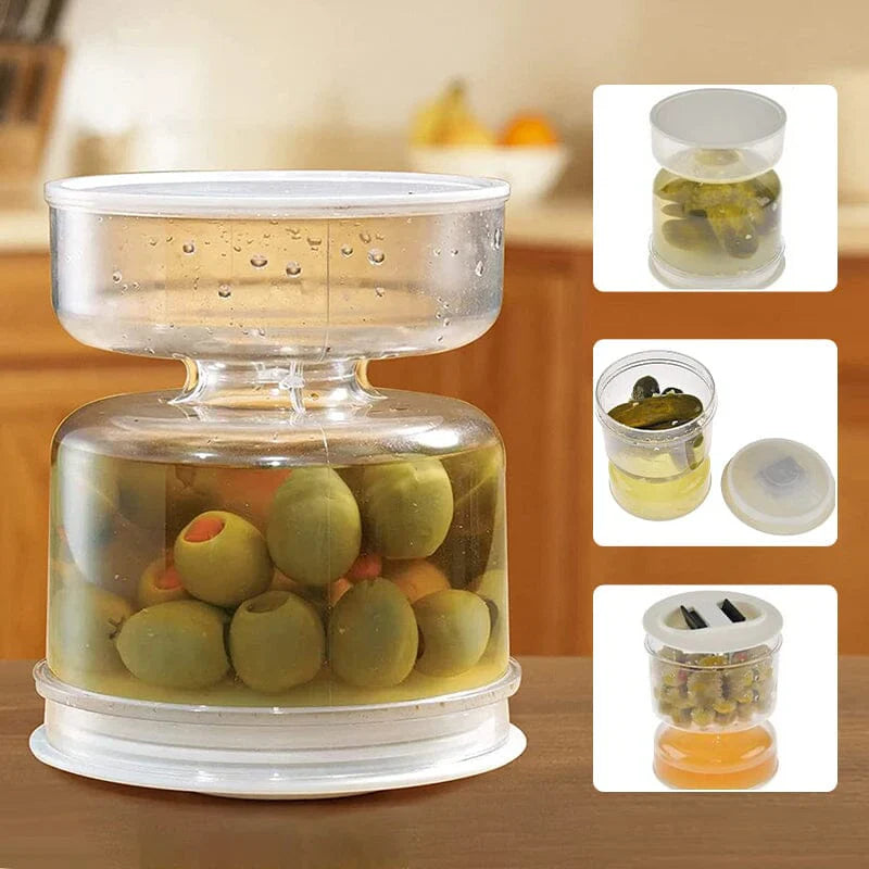 Récipient Pratique en Verre à Conserves avec Tamis