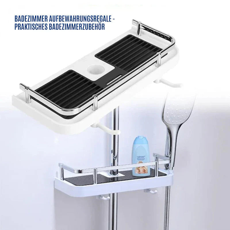 Étagère de Douche Ajustable pour Montage sur Barre