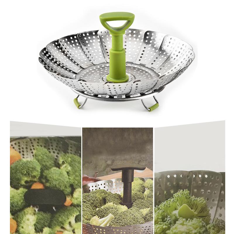 Corbeille à Vapeur en Acier Inoxydable Pliable et Peu Encombrante