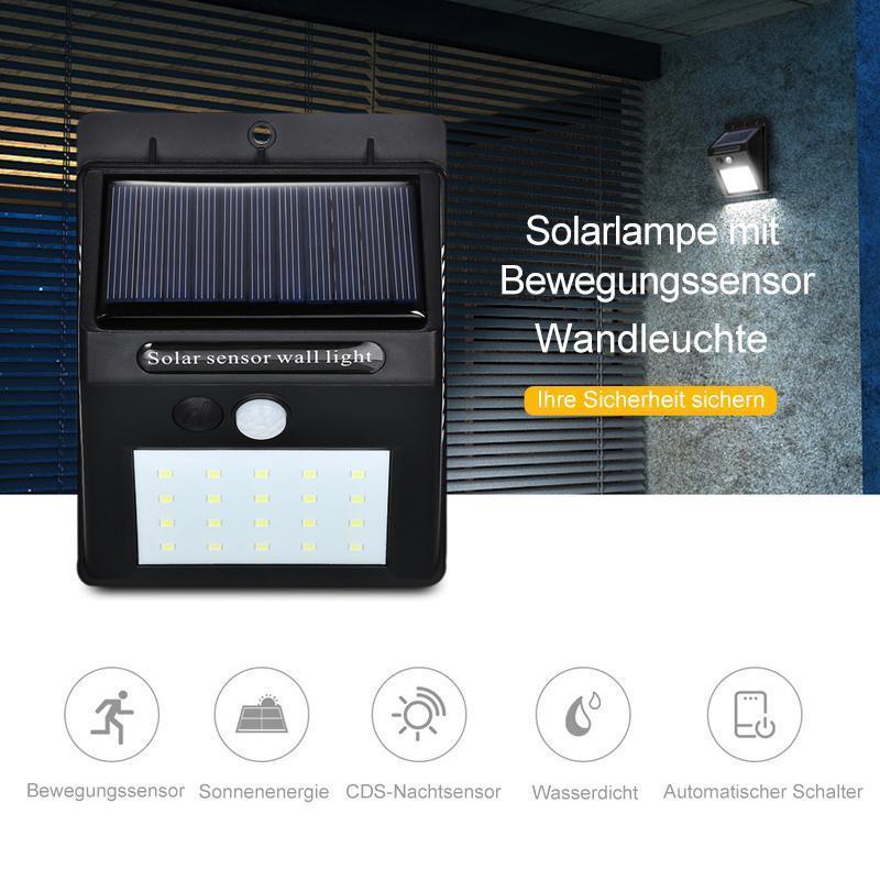 Lampe Murale Solaire Led avec Capteur de Mouvement