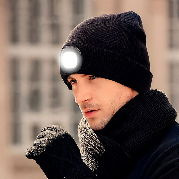 Casquette D' Hiver Confortable avec Lampe Led Intégrée