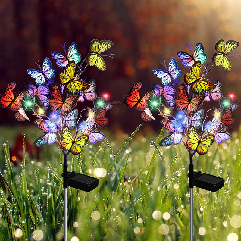 Lampes Papillon à Del à Alimentation Solaire pour le Jardin