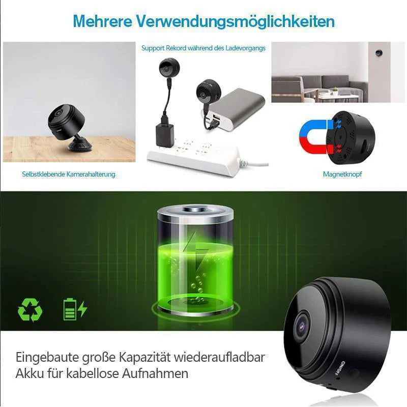 Mini Caméra de Surveillance Haute Résolution avec Aimant