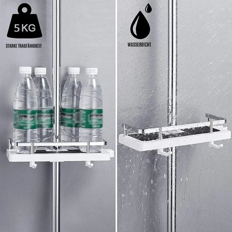 Étagère de Douche Ajustable pour Montage sur Barre