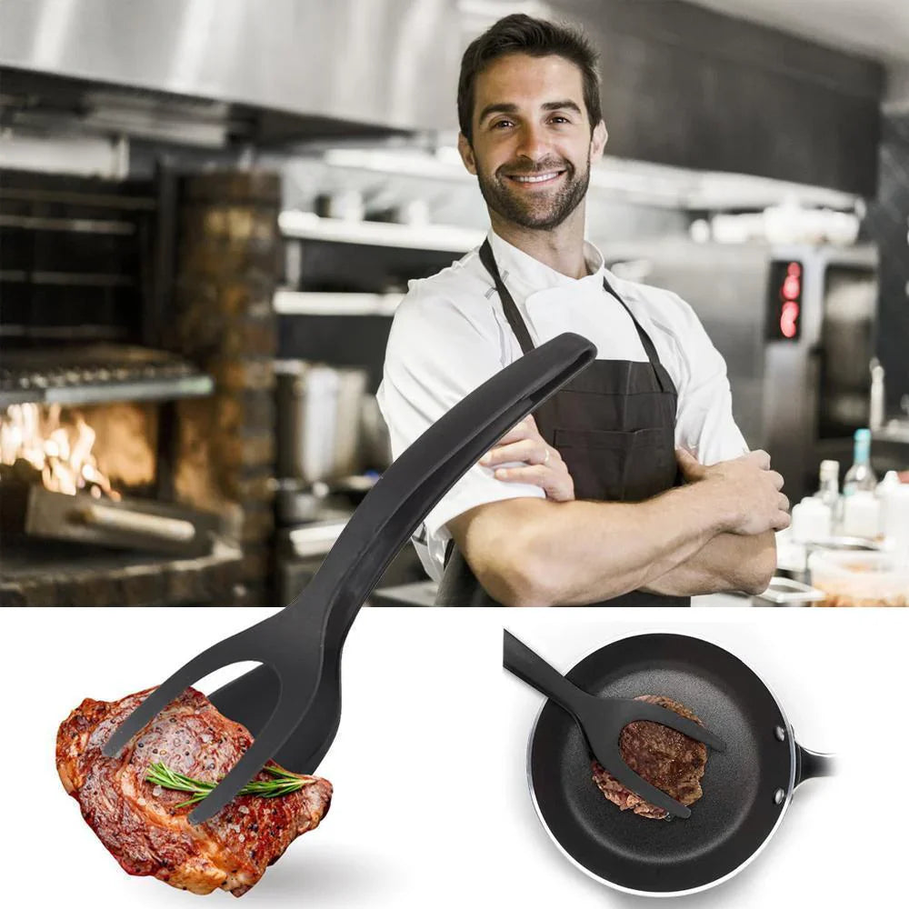 Pince de Cuisine Multifonctionnelle avec Fonction Spatule