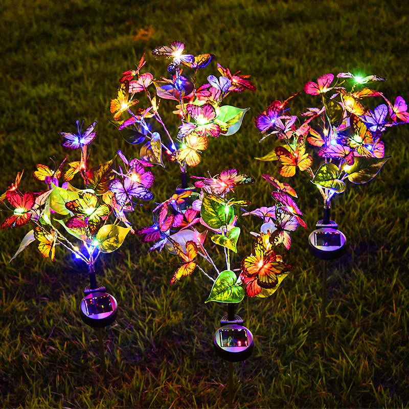 Lampes Papillon à Del à Alimentation Solaire pour le Jardin