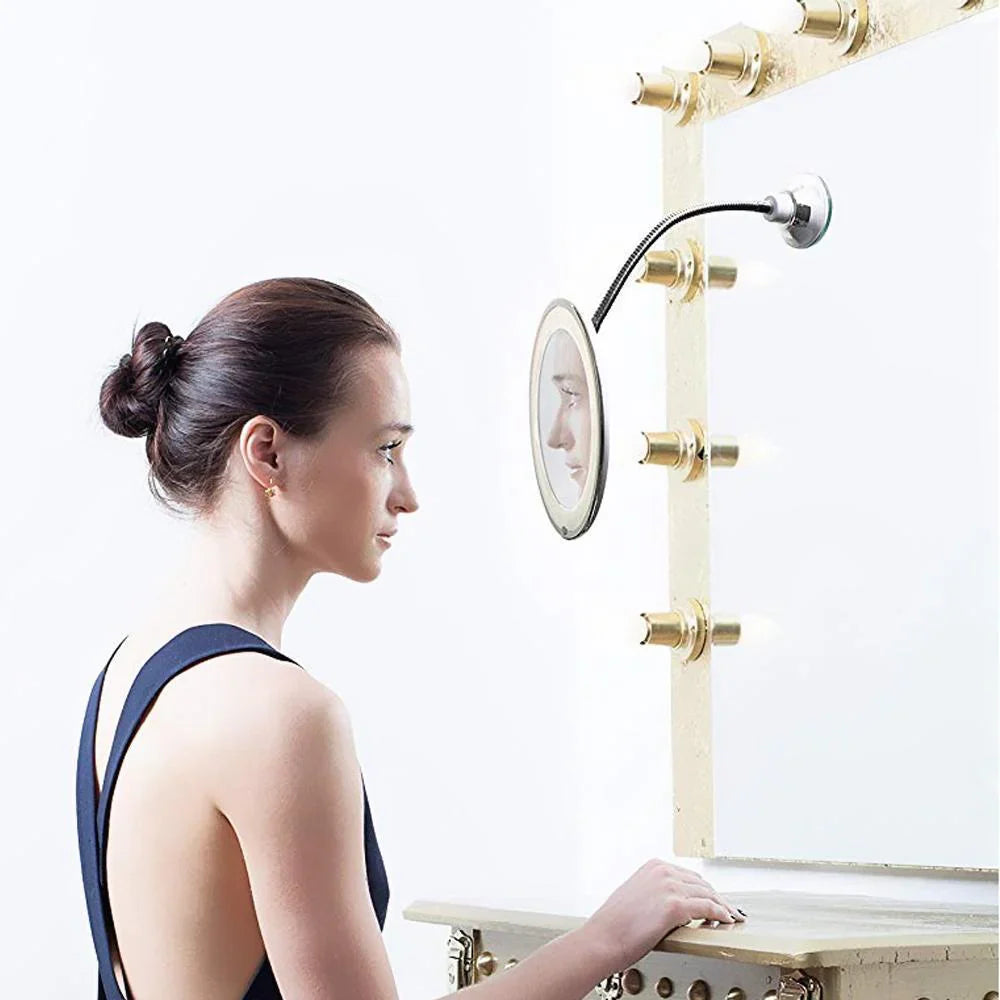Miroir Cosmétique à Led avec Grossissement 10x