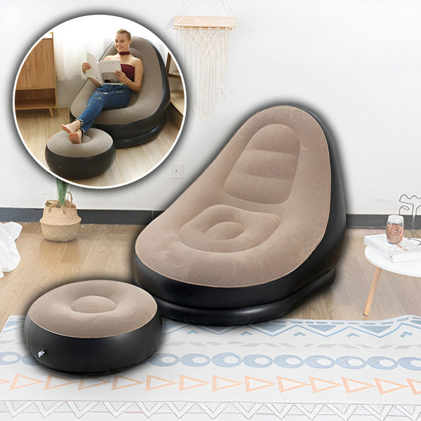 Fauteuil Gonflable Confort avec Repose - Pieds