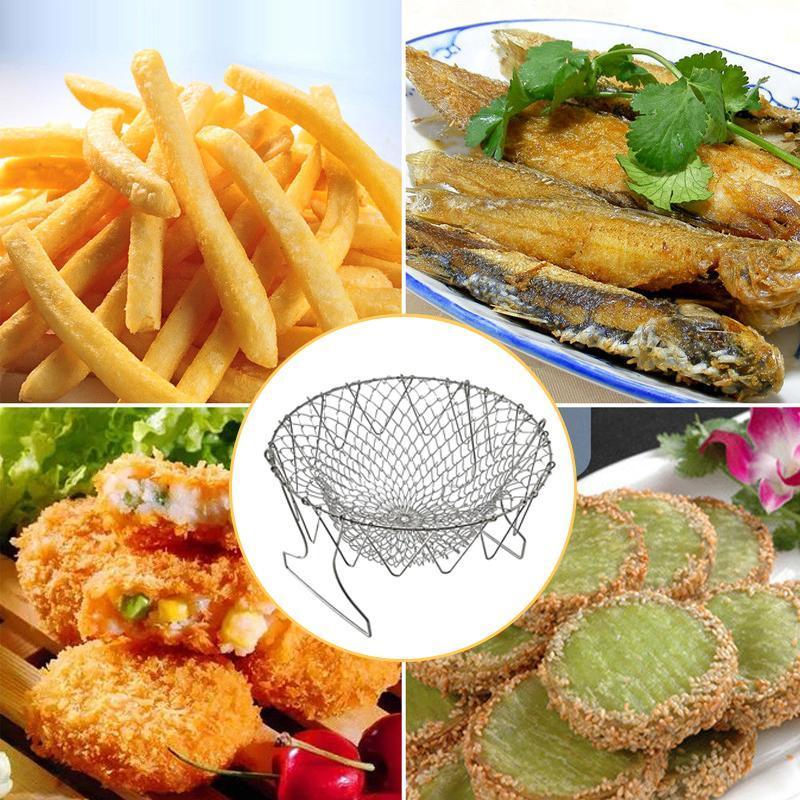 Panier à Tamis Flexible en Acier Inoxydable pour la Cuisson et la Friture