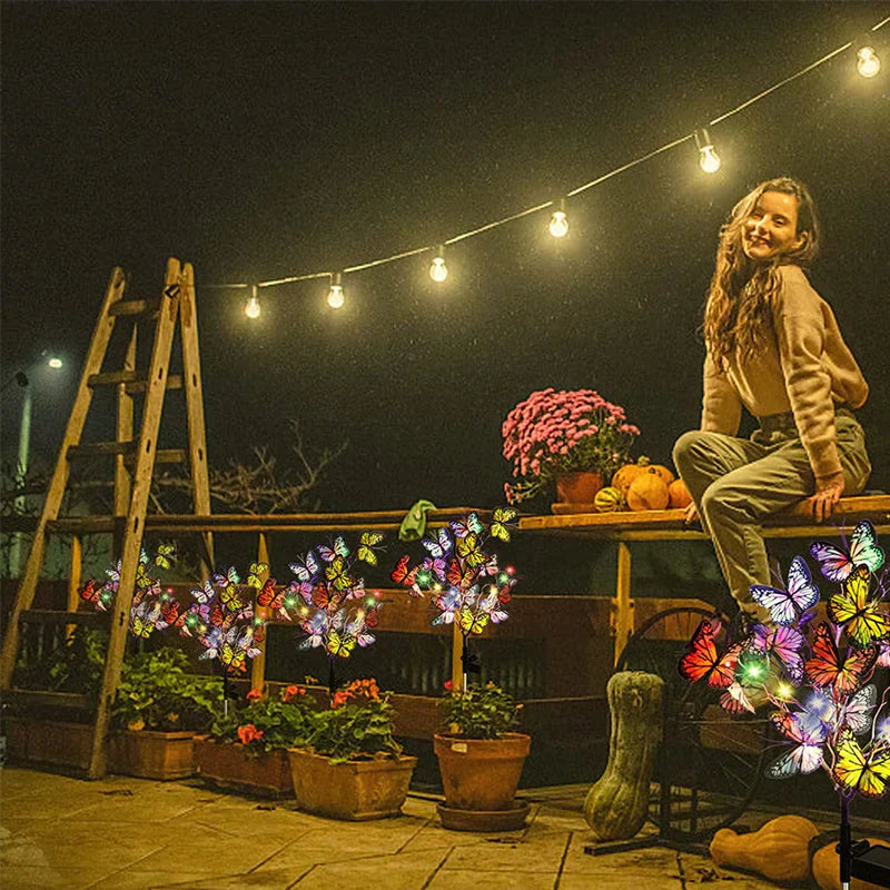 Lampes Papillon à Del à Alimentation Solaire pour le Jardin