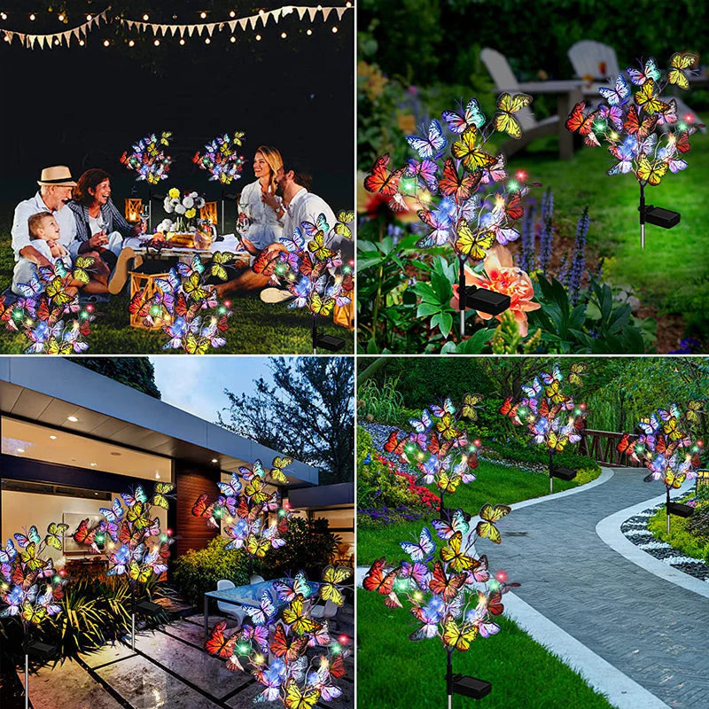 Lampes Papillon à Del à Alimentation Solaire pour le Jardin