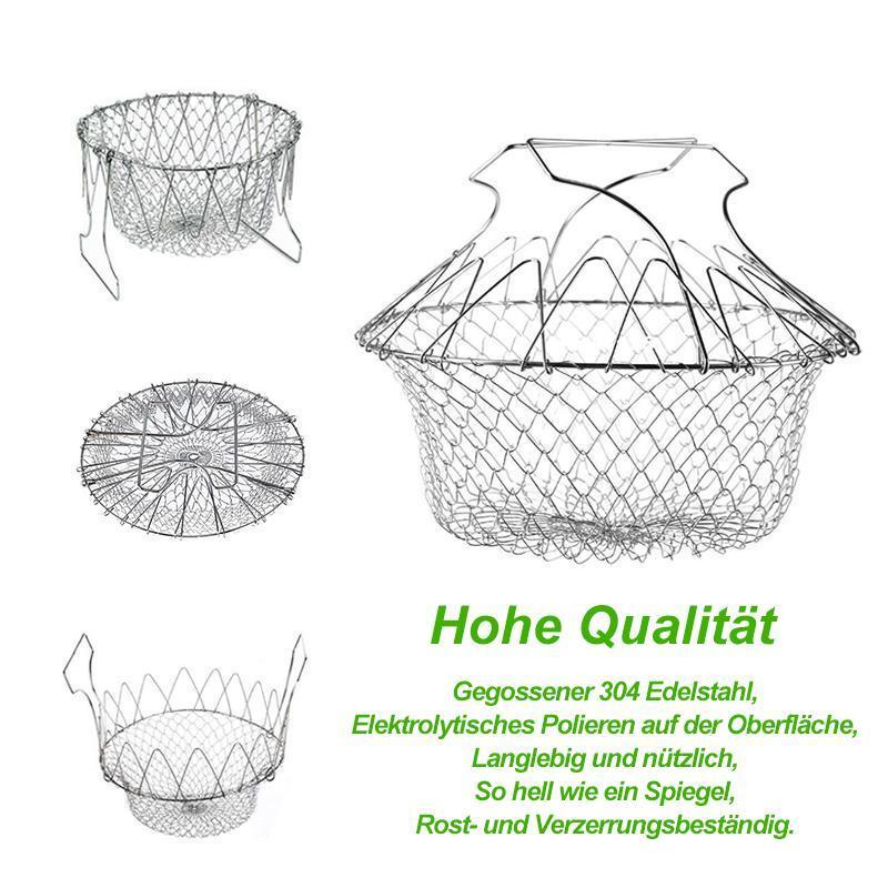 Panier à Tamis Flexible en Acier Inoxydable pour la Cuisson et la Friture