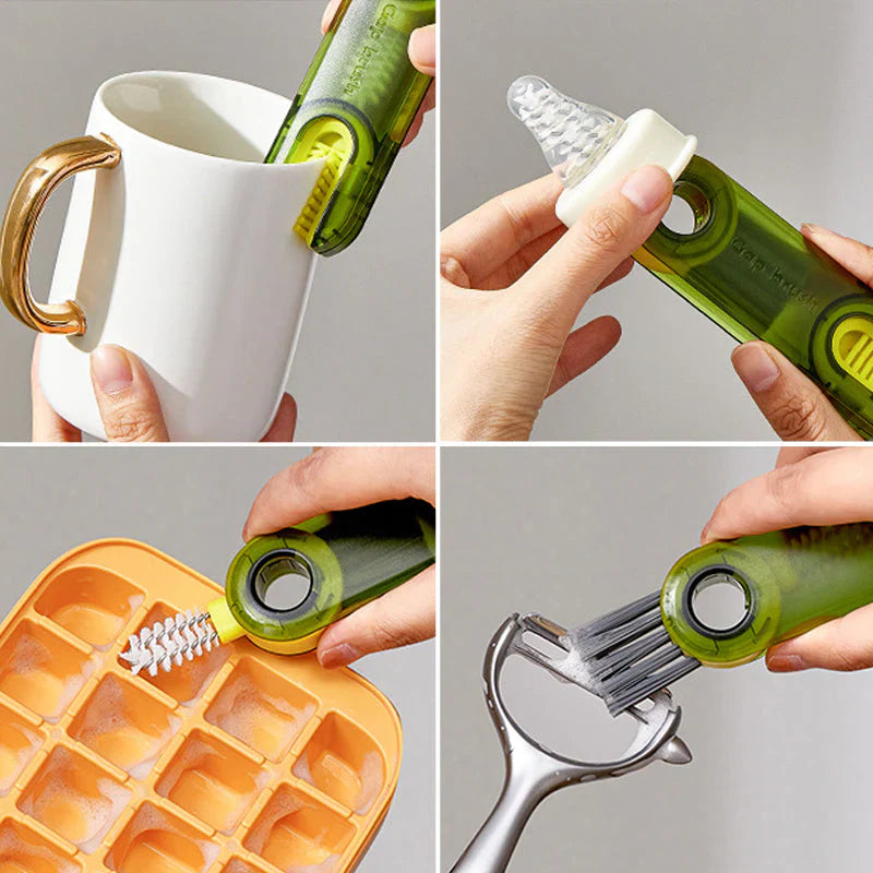 Brosse Multifonctionnelle pour Nettoyer les Couvercles de Gobelets