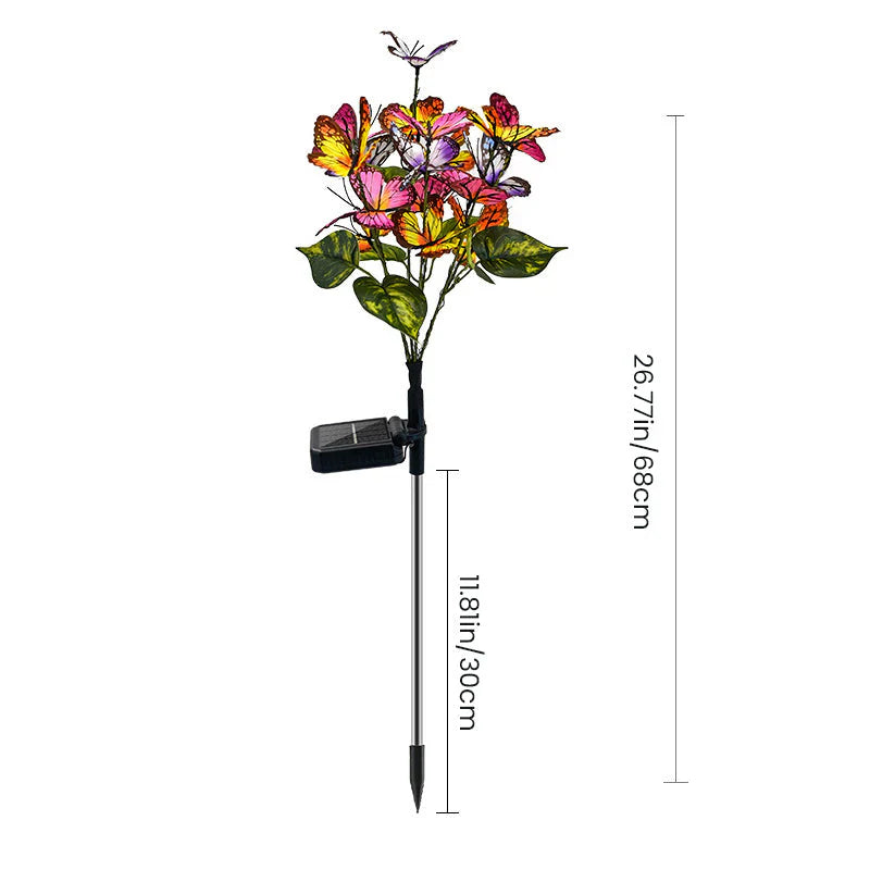 Lampes Papillon à Del à Alimentation Solaire pour le Jardin