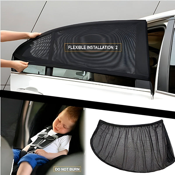 Pare-soleil de Voiture à Fixation Facile (4 Pièces)