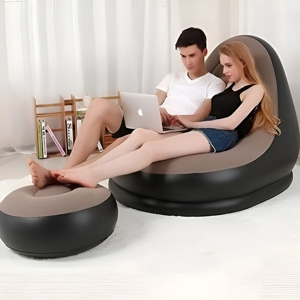 Fauteuil Gonflable Confort avec Repose - Pieds