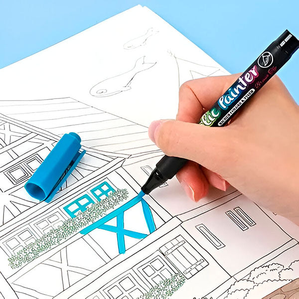 Set de Stylos à Encre Acrylique (12 Couleurs)