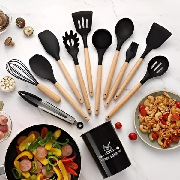 Set de Couverts de Cuisine Premium pour les Cuisiniers Amateurs & Professionnels