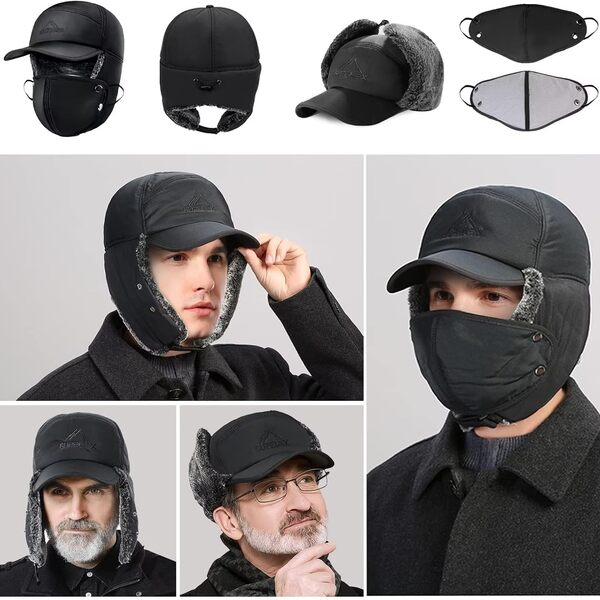 Casquette D' Hiver Thermique avec Protection