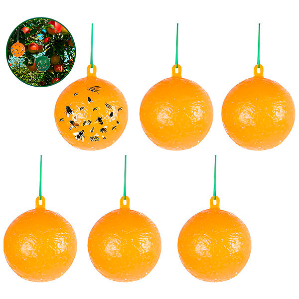 Piège à Mouches Suspendu avec Couche Adhésive (6 Pcs)