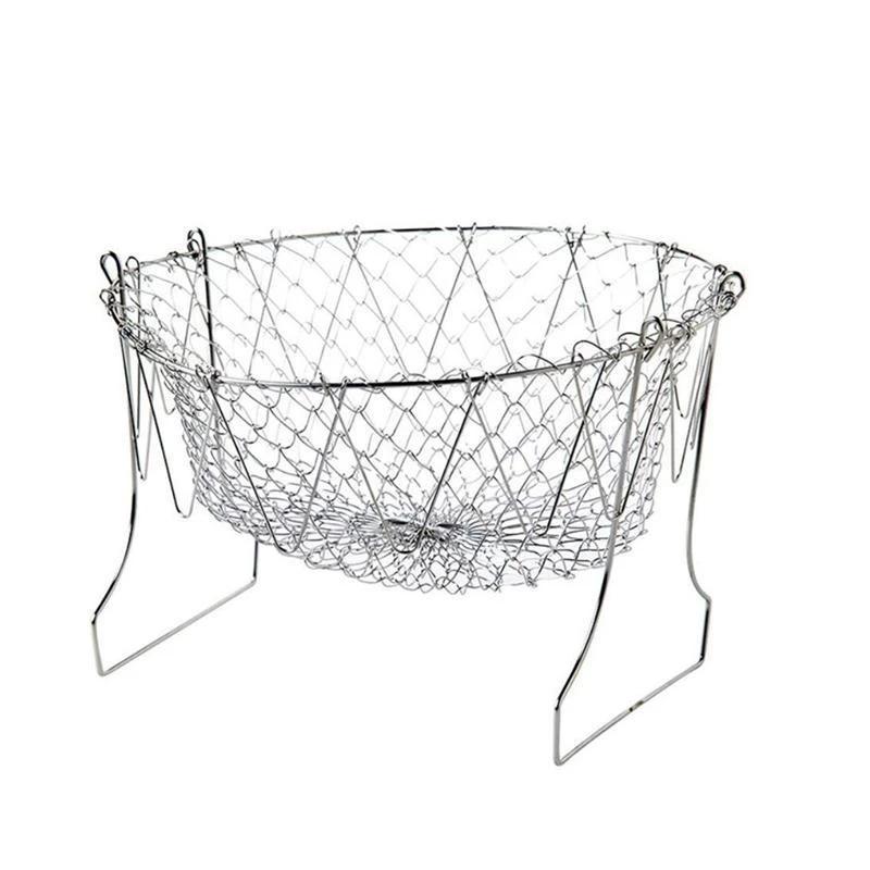 Panier à Tamis Flexible en Acier Inoxydable pour la Cuisson et la Friture