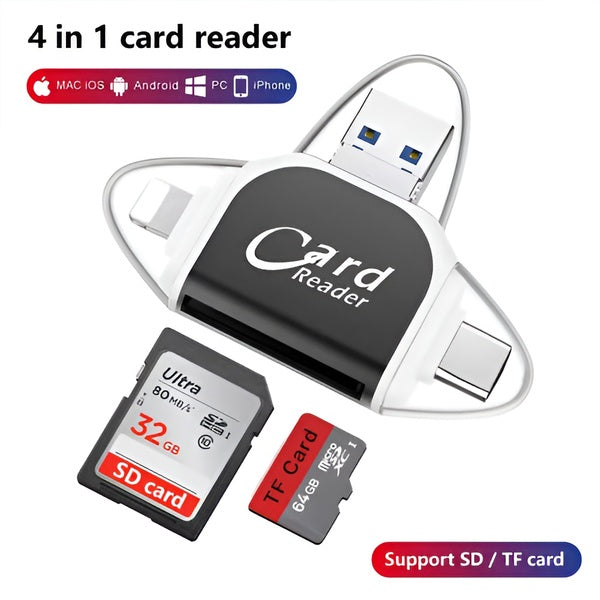 Lecteur de Cartes Universel 4 en 1