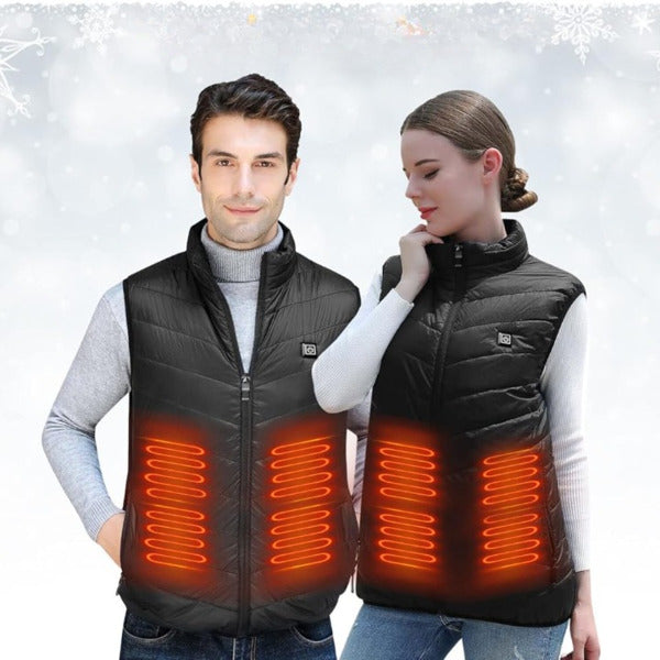 Gilet Thermique Imperméable avec Fonction de Chauffage