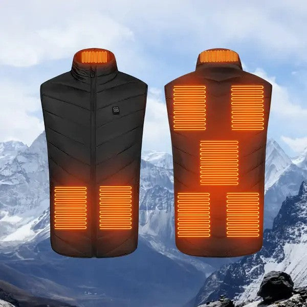 Gilet Thermique Imperméable avec Fonction de Chauffage