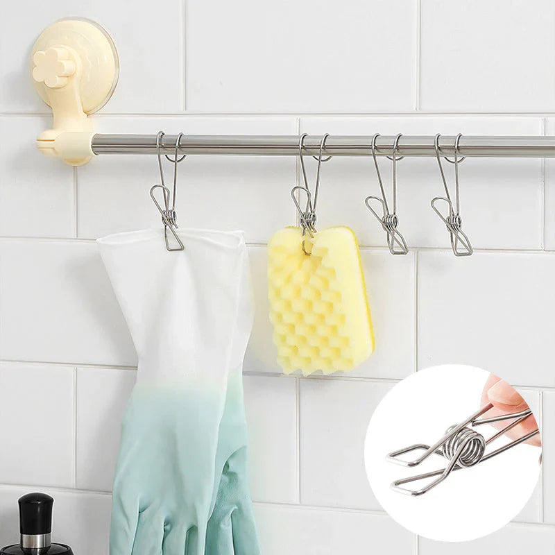 Clips à Crochets en Acier Inoxydable pour de Multiples Applications (10 Pcs)