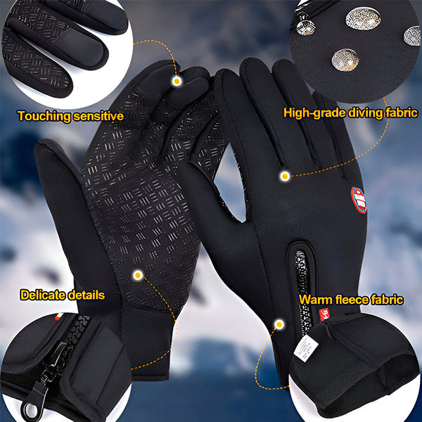 Gants D' Hiver de Haute Qualité - Coupe-vent & Respirants