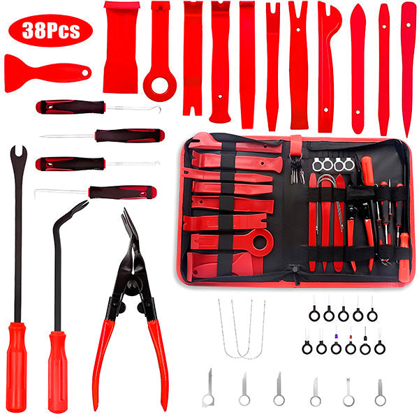Kit D' Outils Professionnel pour le Démontage de Voitures (Jeu de 38)