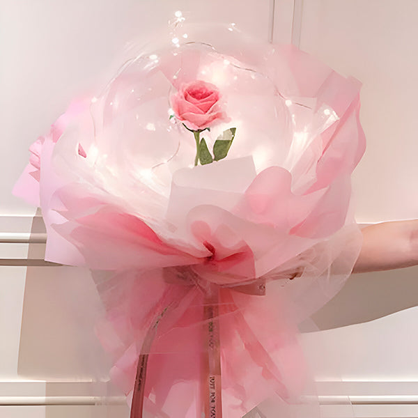 Ballon Led Magique avec Rose Éternelle