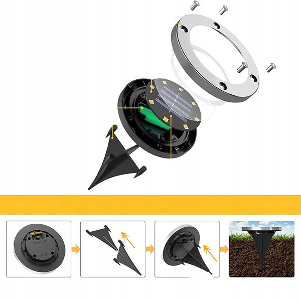Lampes de Sol à Led Élégantes (3 Pièces)