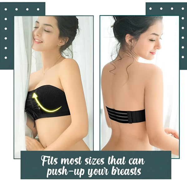 Soutien - Gorge en Dentelle sans Bretelles avec Laçage